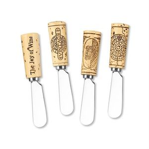 4-Piece Vintage Wine Cork Cheese Spreader